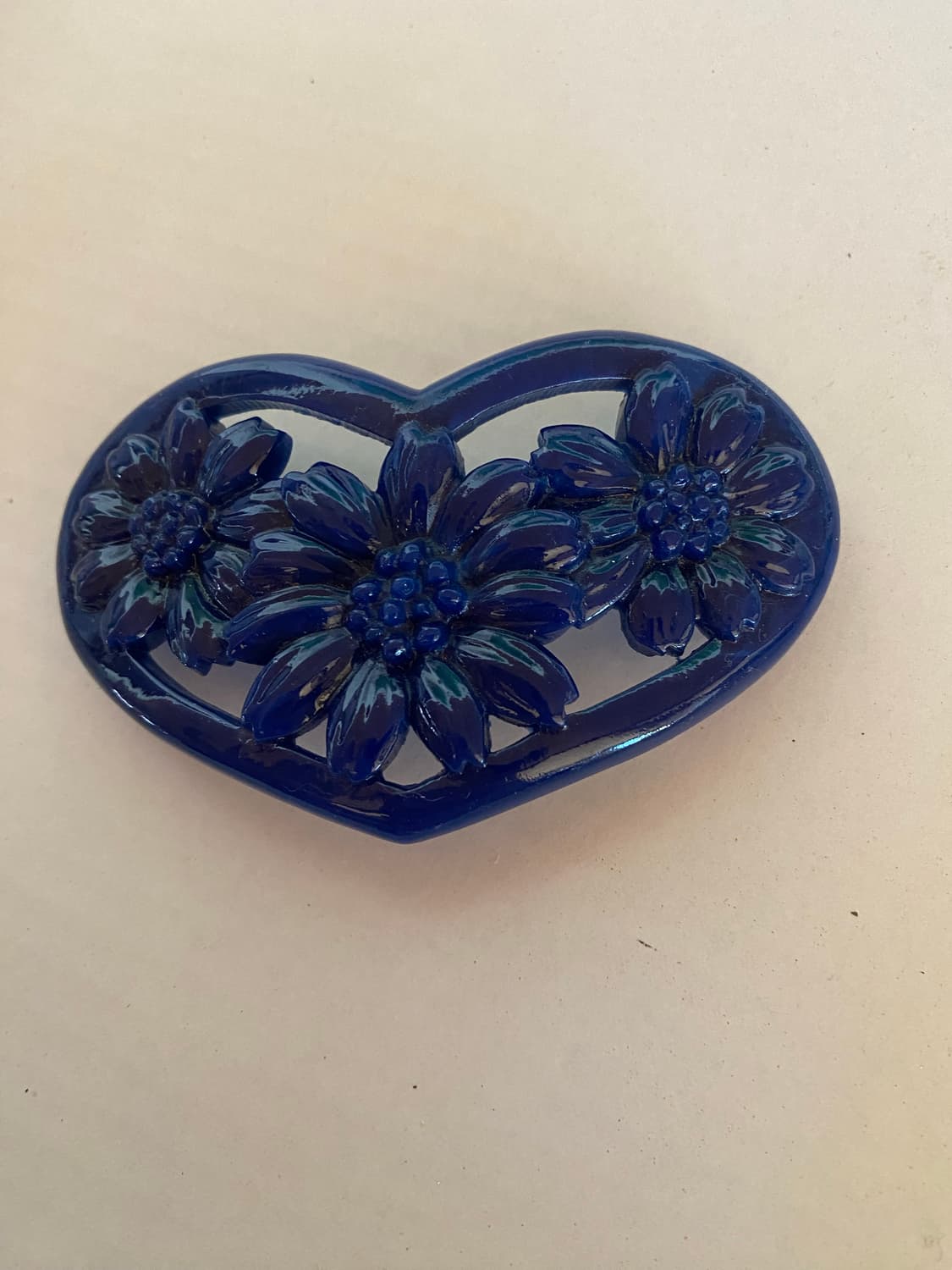 블루 하트 헤어핀 수입 빈티지 상품이미지3