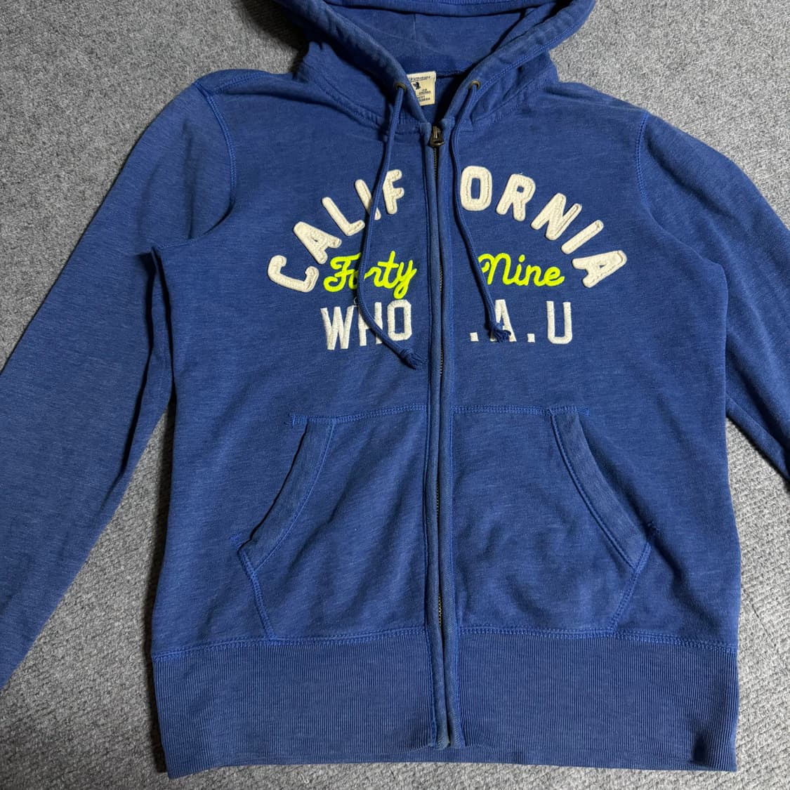 후아유 블루 후드집업 L 상품이미지2