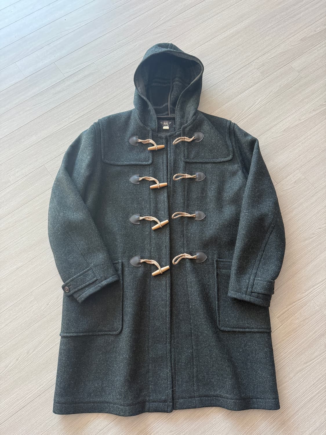 rrl 더블알엘 울 더플코트 다크그레이 xl 상품이미지1