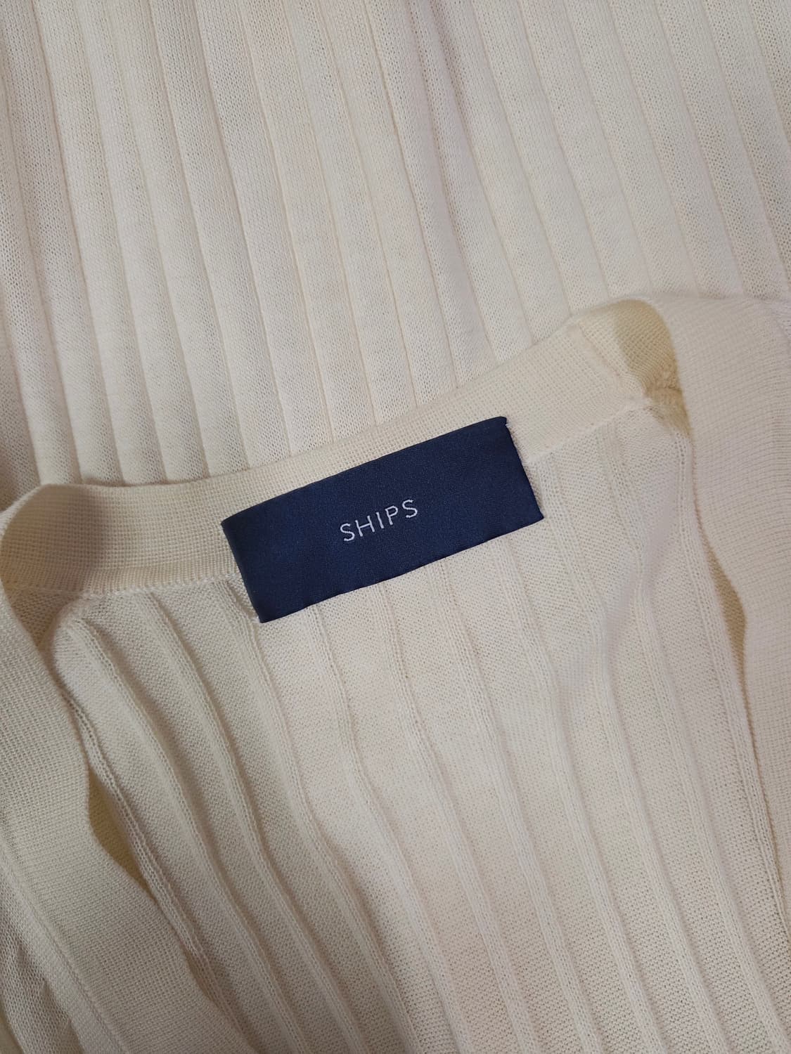 쉽스 라이트 베이지 골지 롱 원피스 카디건 상품이미지7