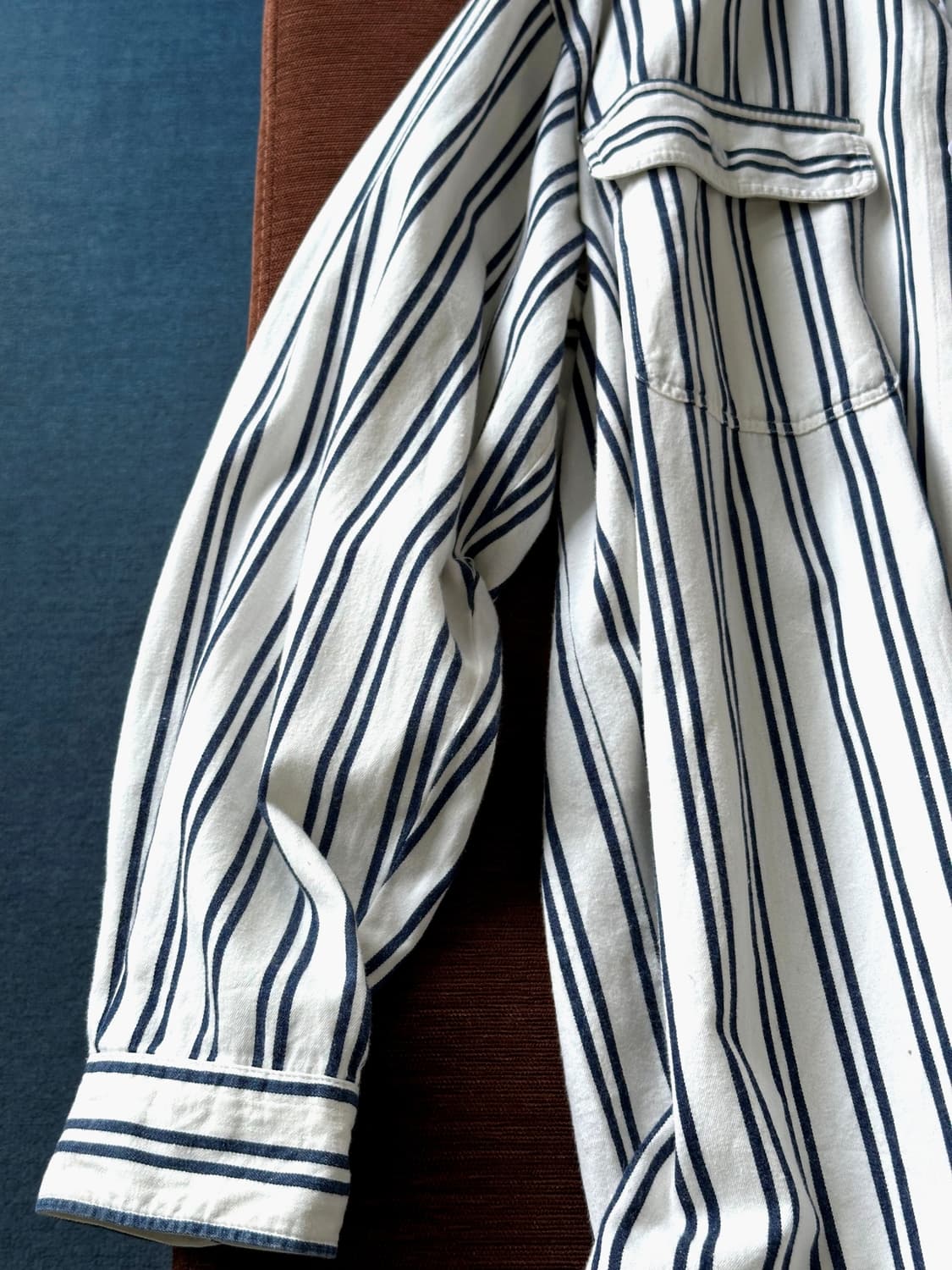 Stripe pattern cotton work shirt 상품이미지3