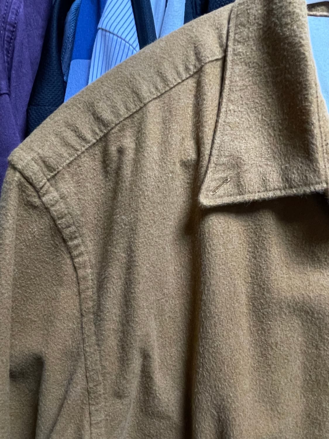 무인양품 버튼 다운 셔츠 (브라운 L) 상품이미지3