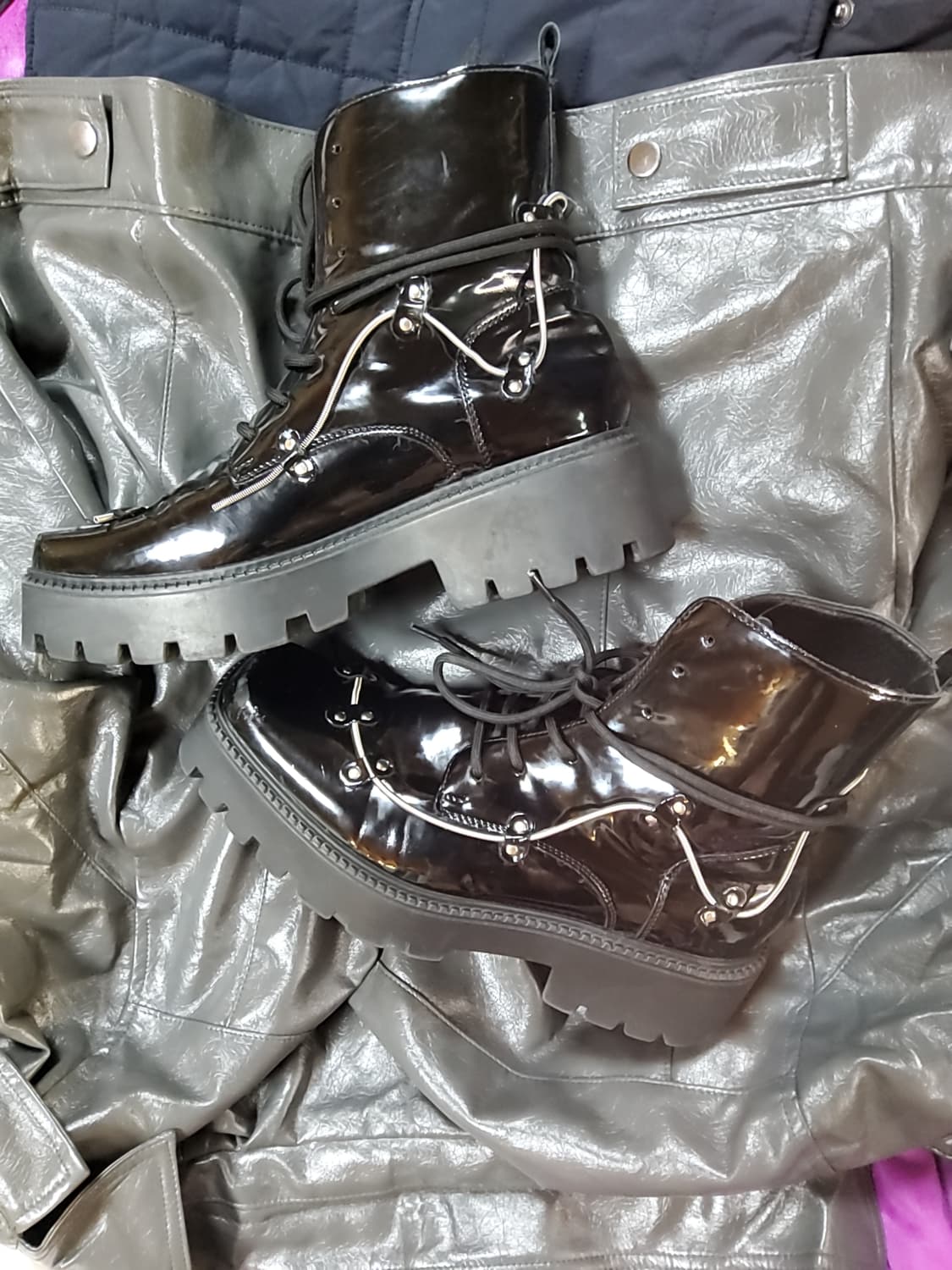 부츠 하이탑  바이커 265~270 상품이미지5