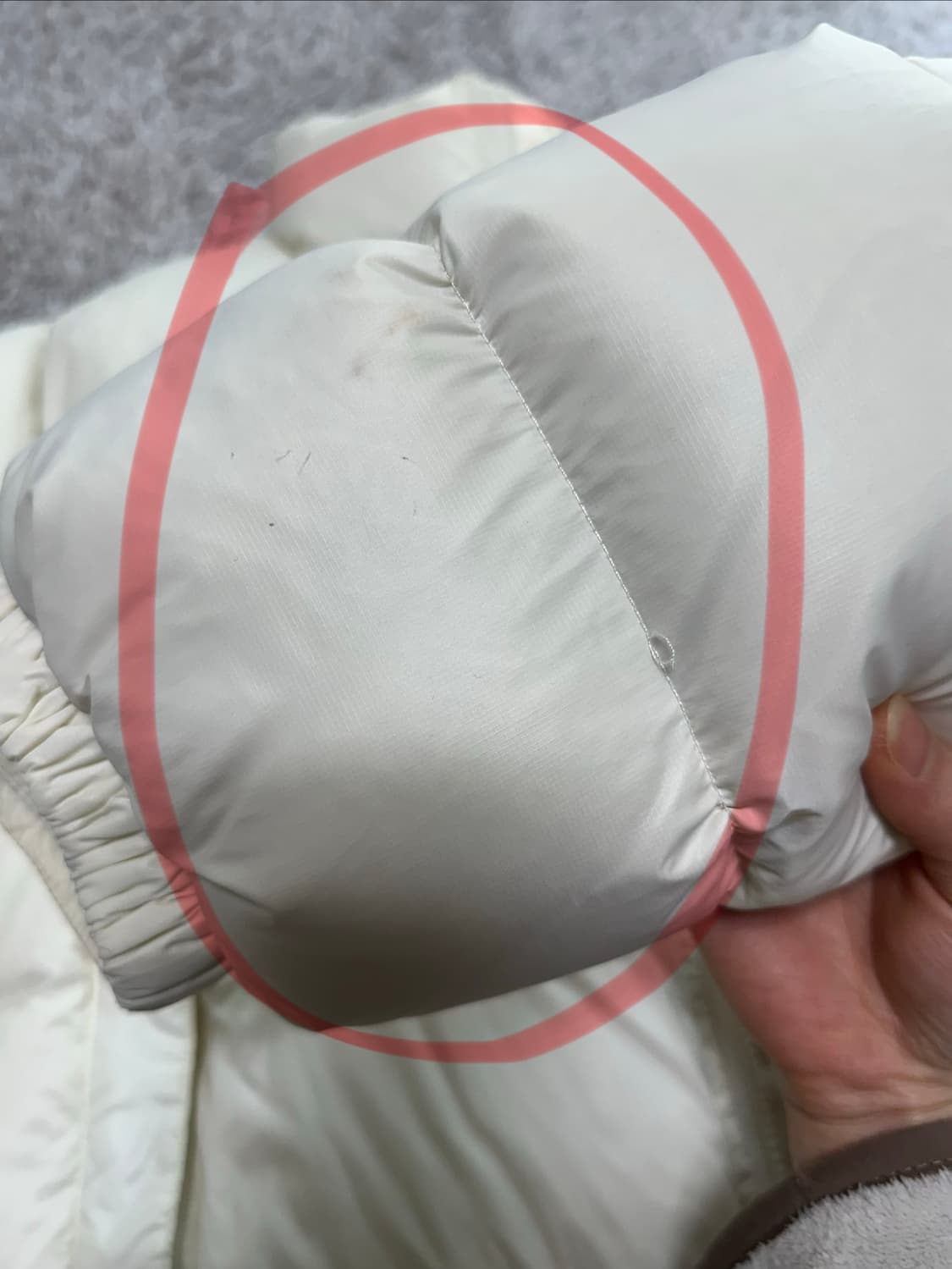 블랙업 로알린 세미크롭 숏패딩 아이보리 상품이미지7