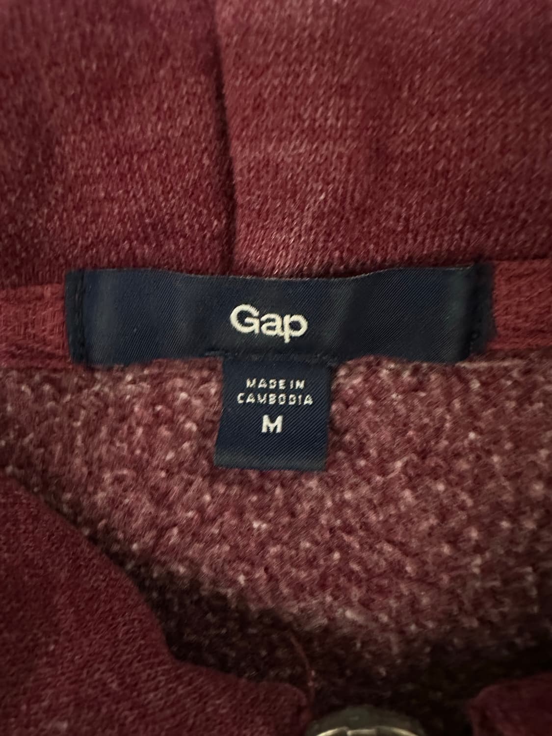 GAP 갭 버건디 후드집업 상품이미지4