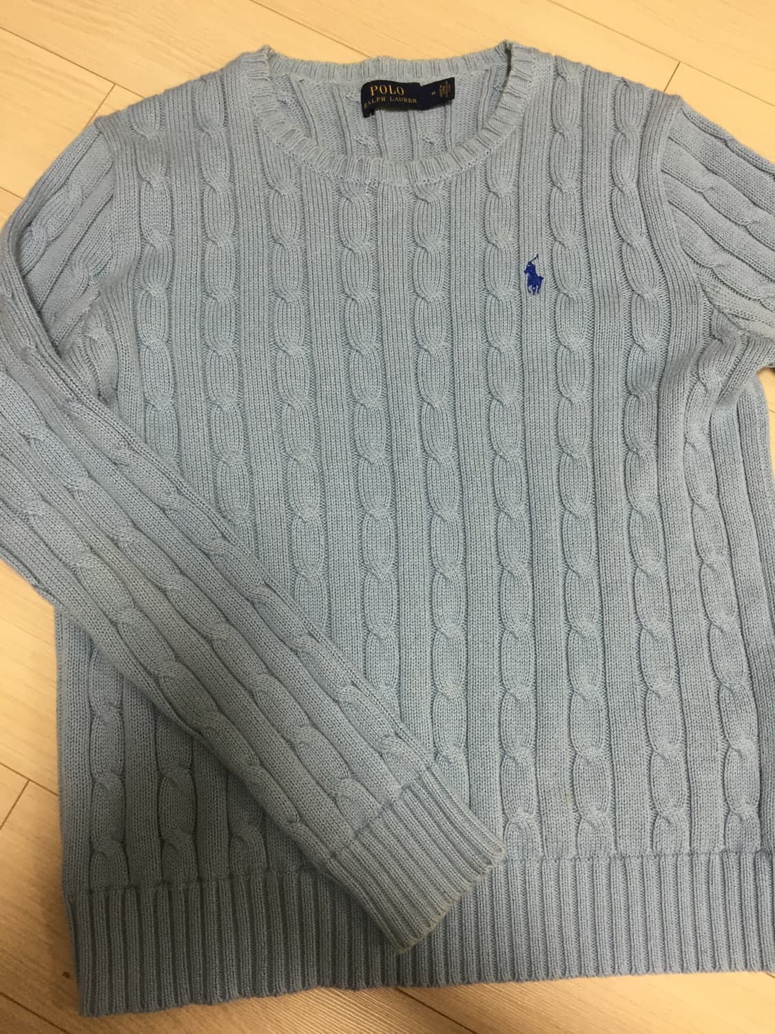 폴로 랄프로렌 스카이 꽈배기 라운드 니트 상품이미지1