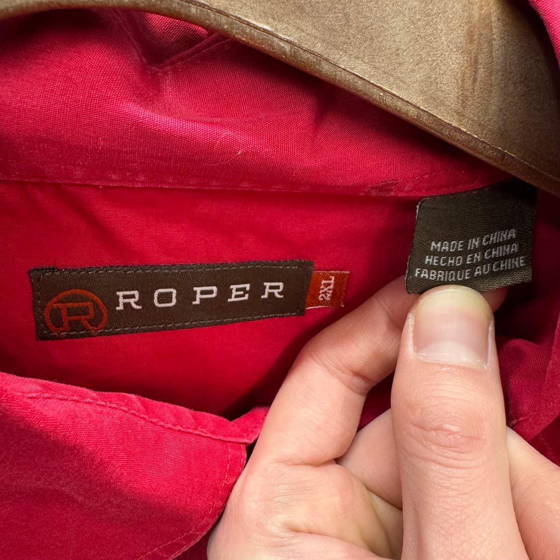 00s USA VINTAGE 닷지 웨스턴 셔츠 후면 로고 포인트 레드 상품이미지7