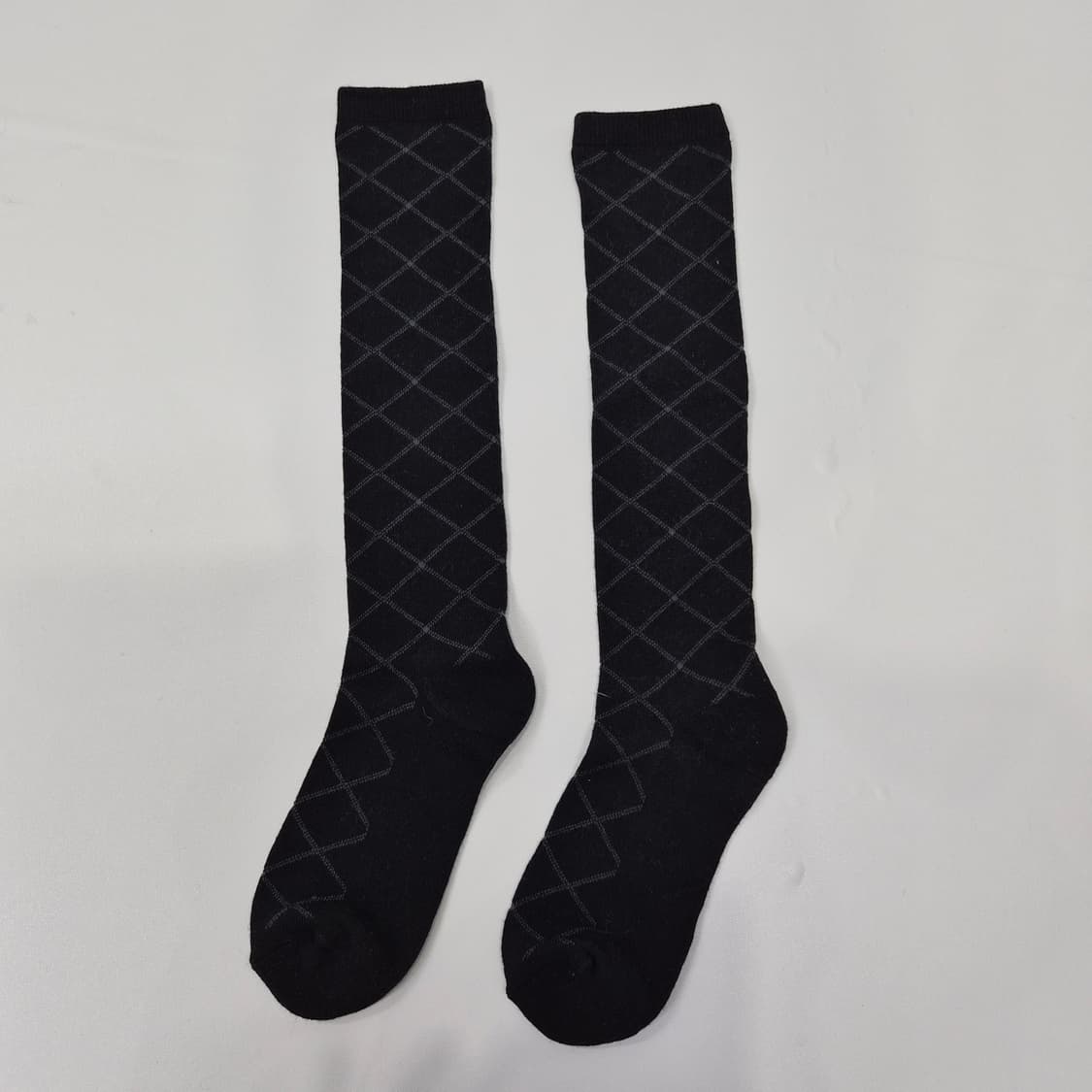 일본제 블랙 아가일 체크 니삭스 상품이미지1