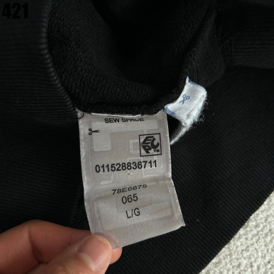 타미힐피거 블랙 맨투맨  상품이미지3