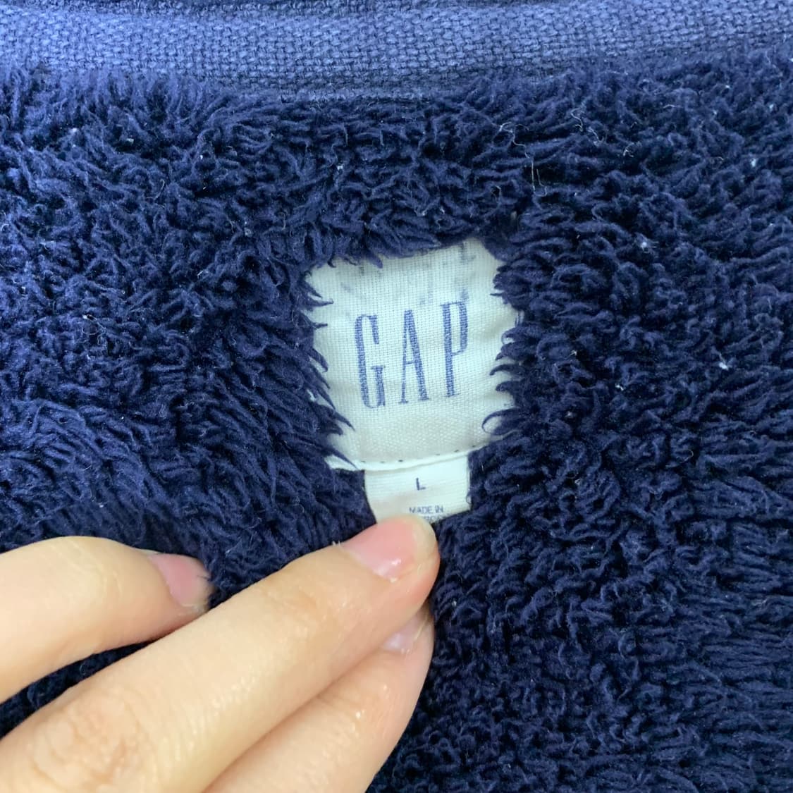 Gap 갭 네이비 양털 후드집업 상품이미지7