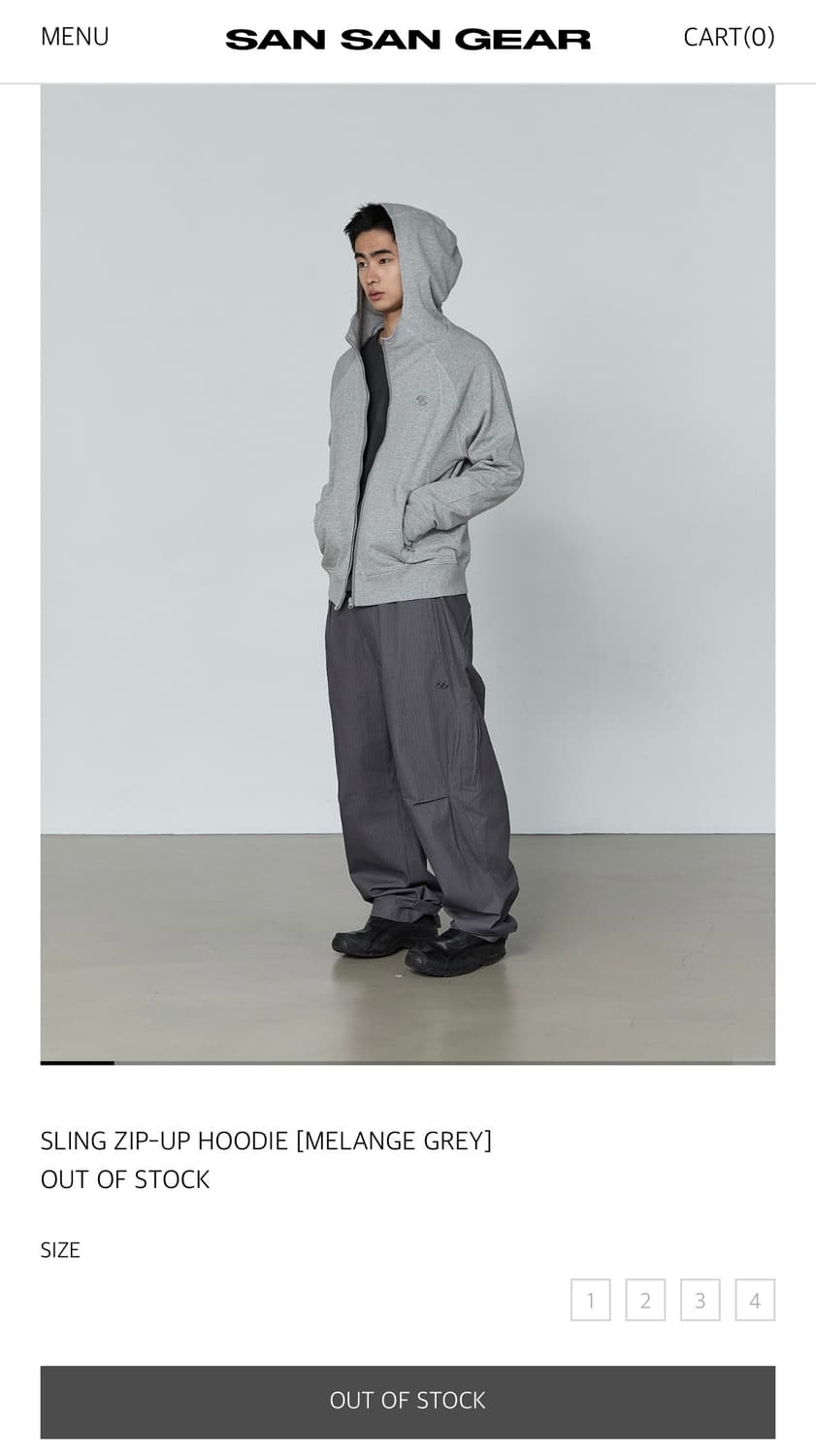 산산기어 SLING ZIP-UP HOODIE 2size 상품이미지1