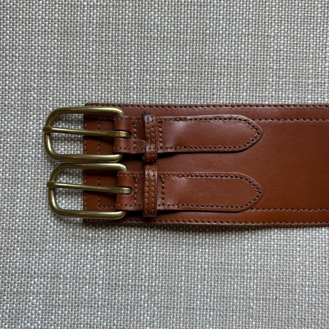 [31-32] USA J.CREW 이탈리안 레더 더블 버클 벨트 상품이미지5