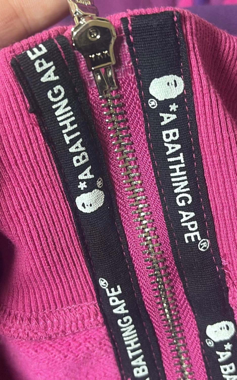 베이프 카모 퍼플 샤크 후드집업 L 사이즈 상품이미지3