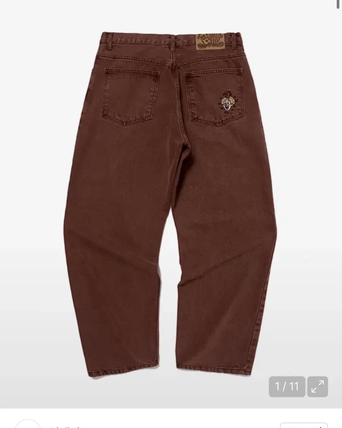 위캔더스 바지 PIERROT DENIM PANTS (BURGUNDY) 상품이미지2
