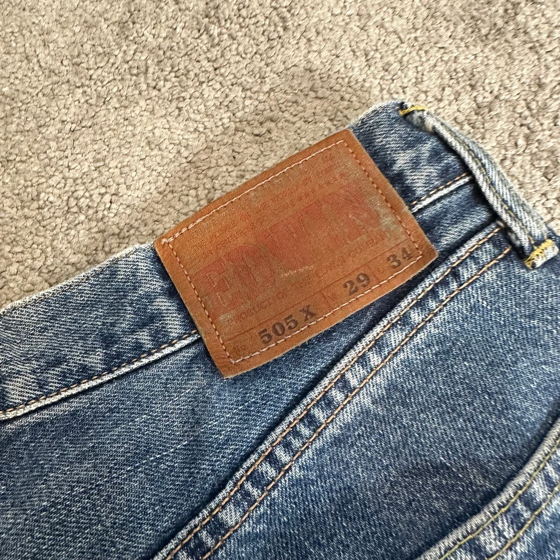 에드윈505 505X 셀비지 와이드핏 데님 팬츠(29) 상품이미지8