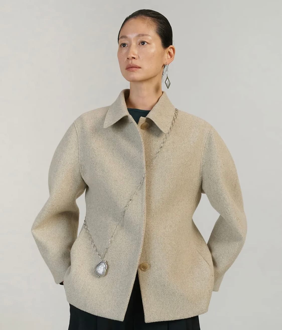 HOURGLASS HALF COAT_BEIGE 상품이미지2