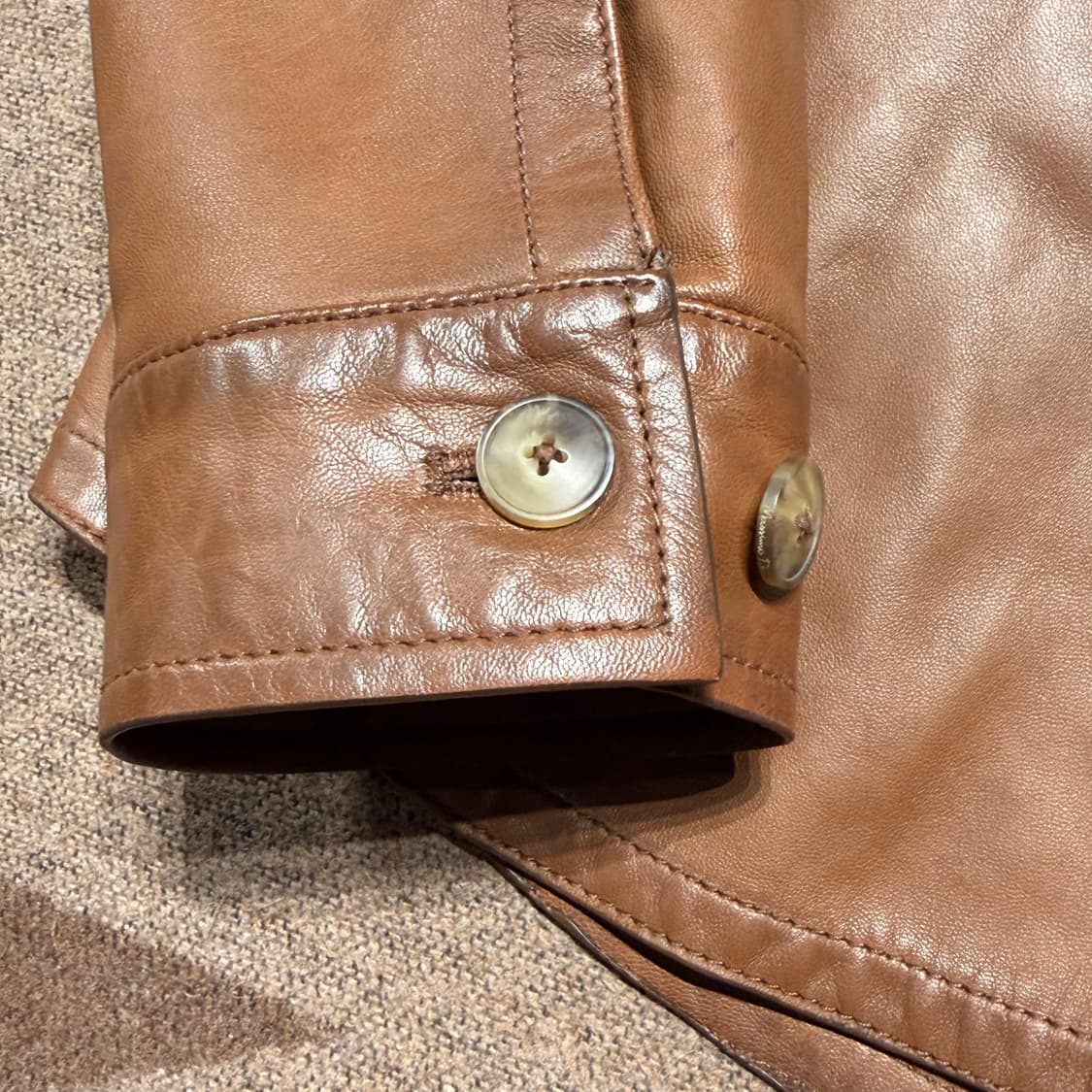 마시모두띠 램스킨 셔츠 자켓 L 양가죽 상품이미지7