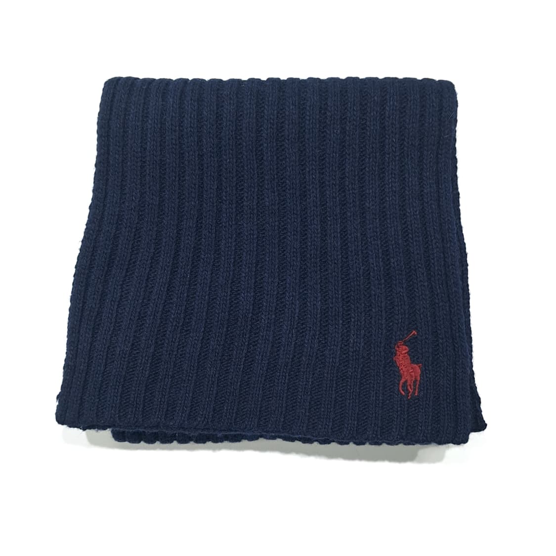 MX656 폴로 램스울혼방 리브 레드포니 네이비 머플러 목도리 상품이미지7
