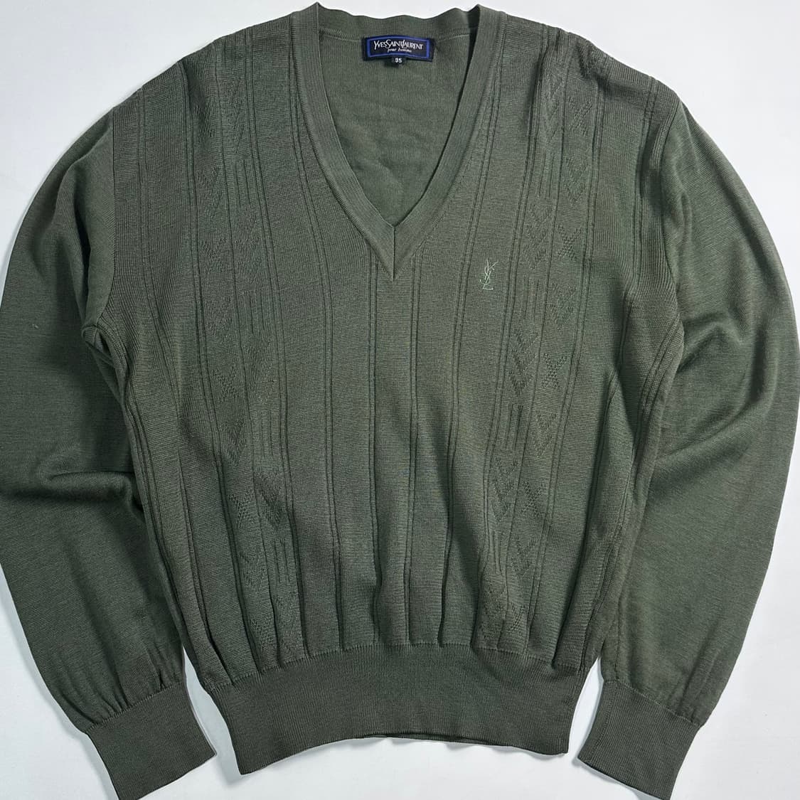 90s 입생로랑 카키 니트  상품이미지1