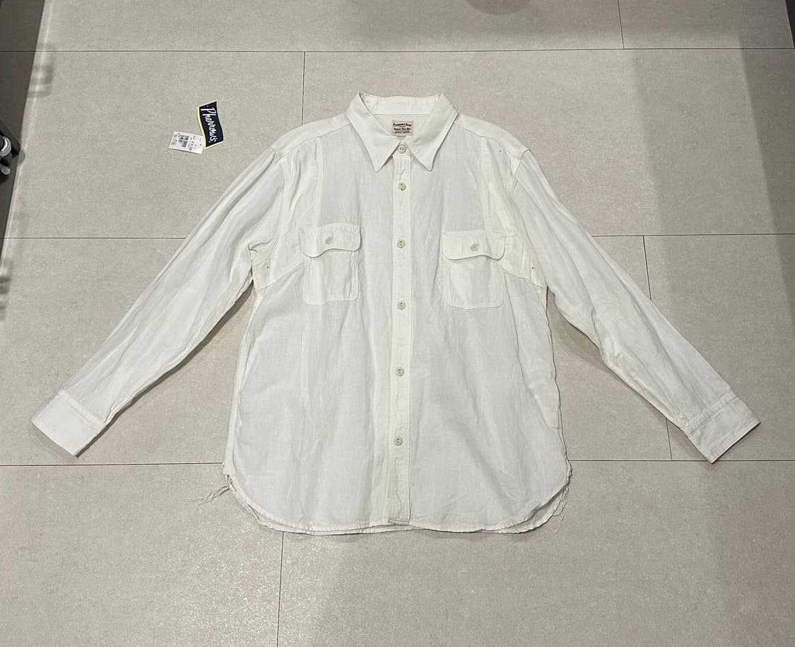 [XXL] 페로우즈 770ws 샴브레이 셔츠 화이트 상품이미지1