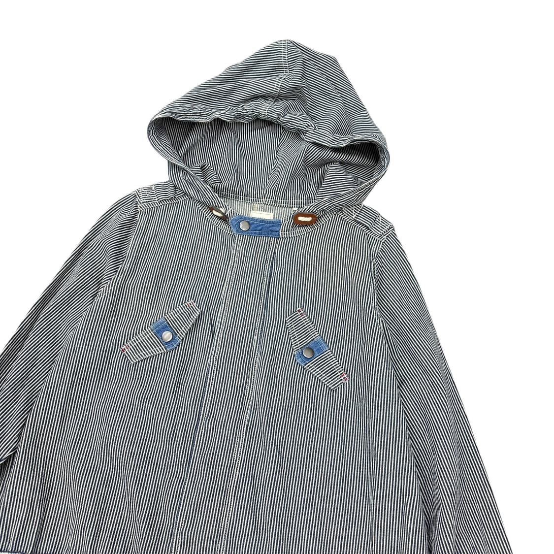 JPN 모리 니혼진 스트라이프 코튼 야상 후드집업 상품이미지3