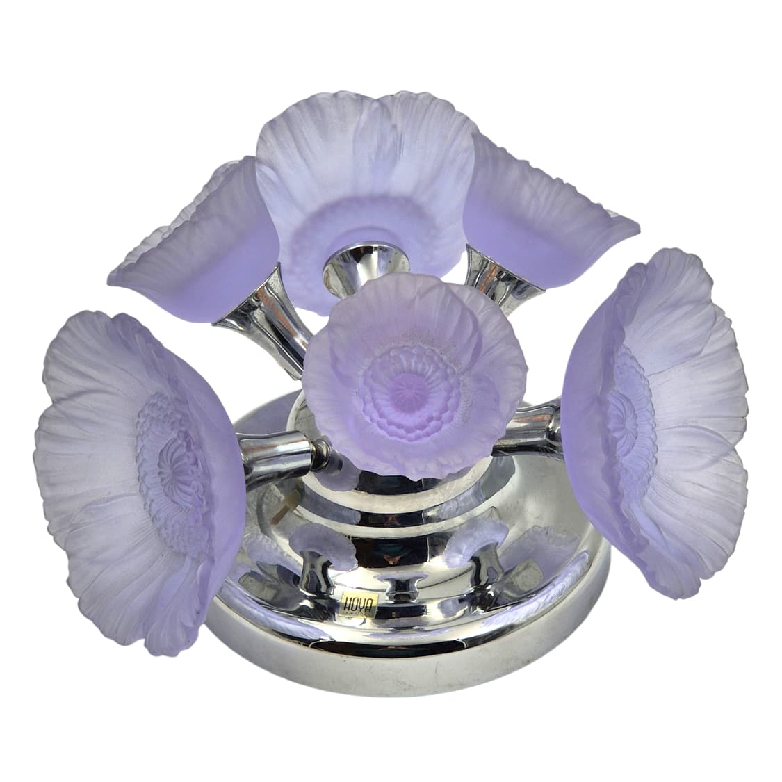 70s 호야 크리스탈 불투명 바람꽃 퍼플 조명 상품이미지5