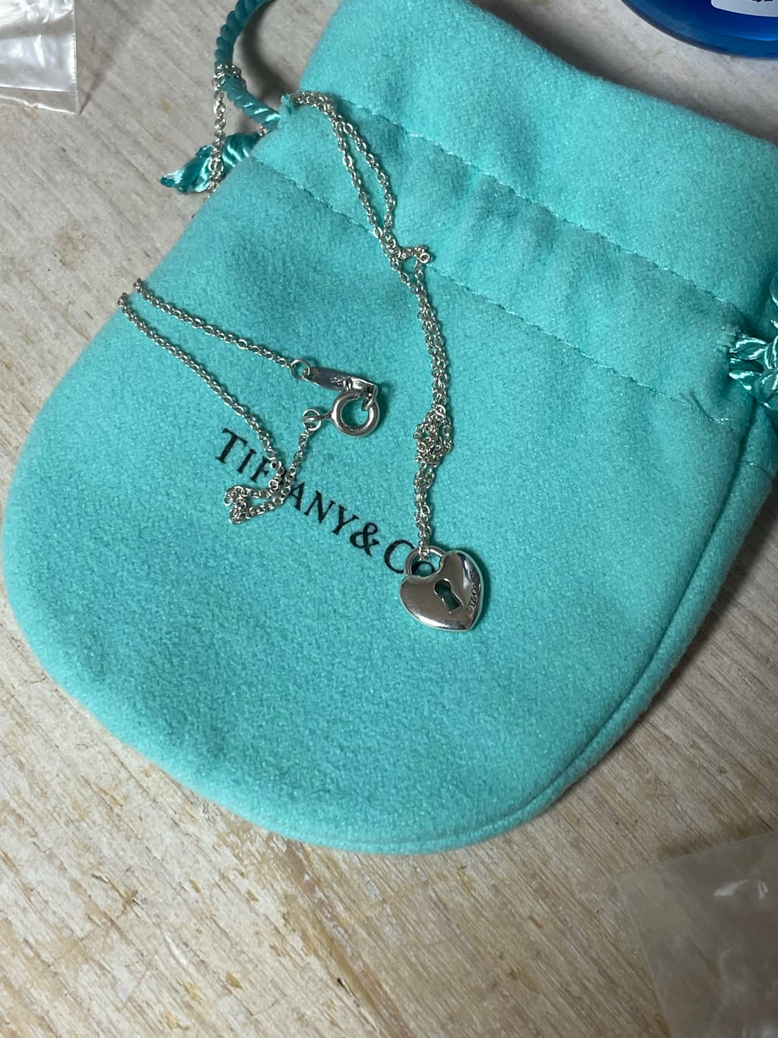 티파니 하트 락 자물쇠 실버 목걸이 정품 상품이미지2