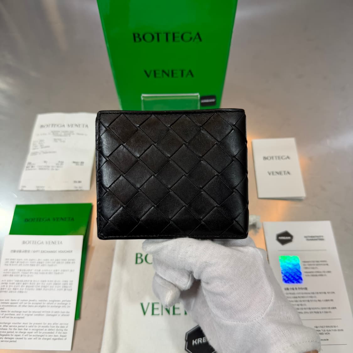 [리오브] 보테가베네타 인트레치아토 레더 반지갑 상품이미지3