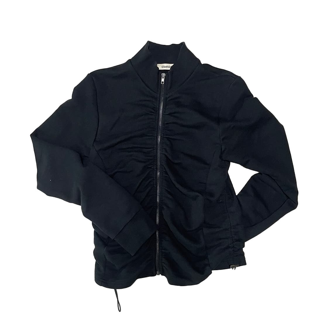 vintage shirring black zipup 상품이미지1