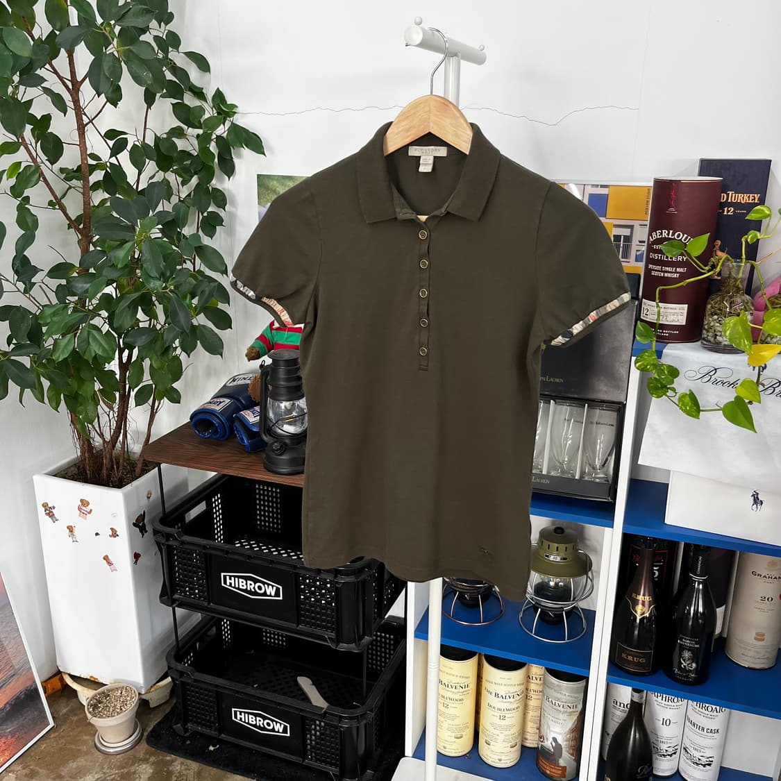 버버리 우먼 반팔 카라 티셔츠 S 상품이미지1