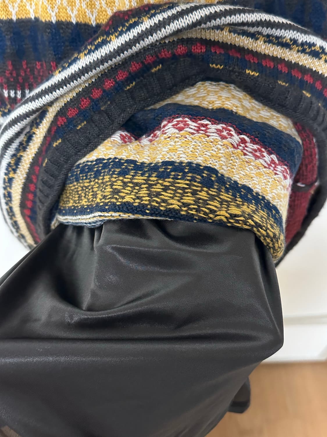 빈티지 패턴 니트 미디 스커트 상품이미지2