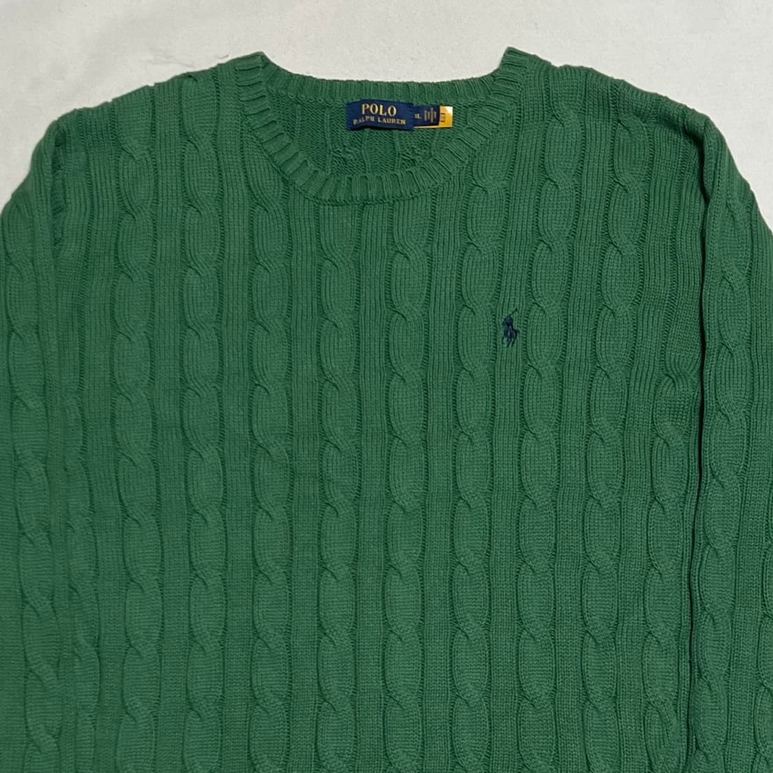 XL 폴로랄프로렌 그린 케이블 니트 상품이미지1