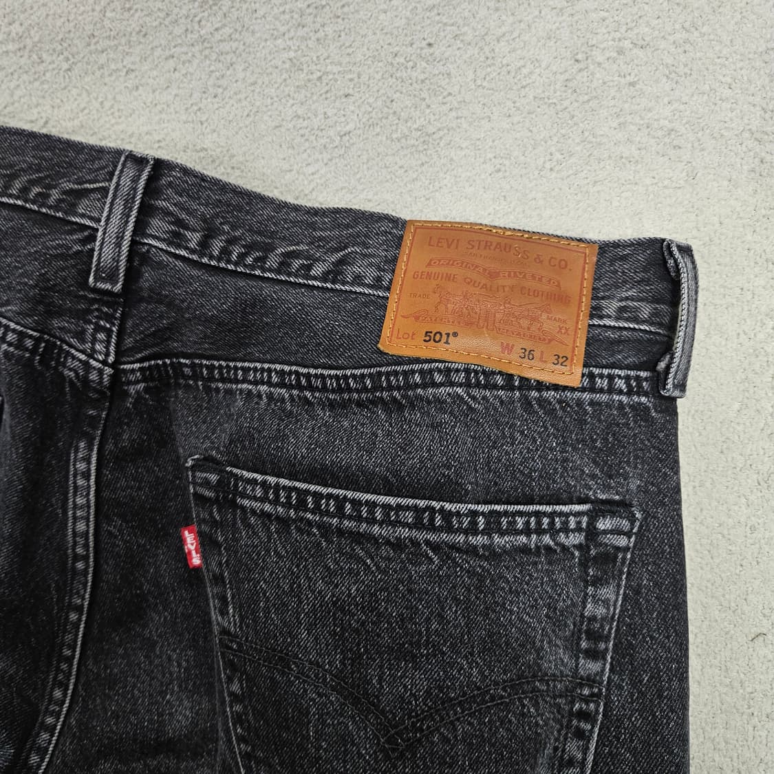 리바이스 501 흑청 데님 36 32 상품이미지7