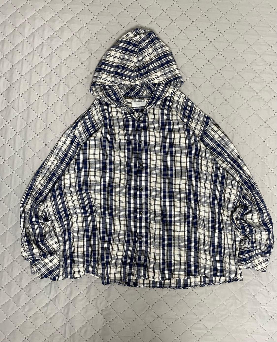 빈티지 체크 후드 셔츠 상품이미지1