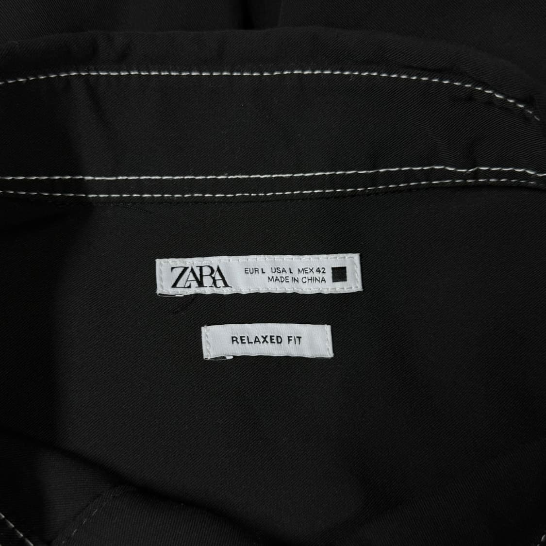 ZARA 자라 비스코스 여름 스티치 반팔 셔츠 남방 상품이미지5