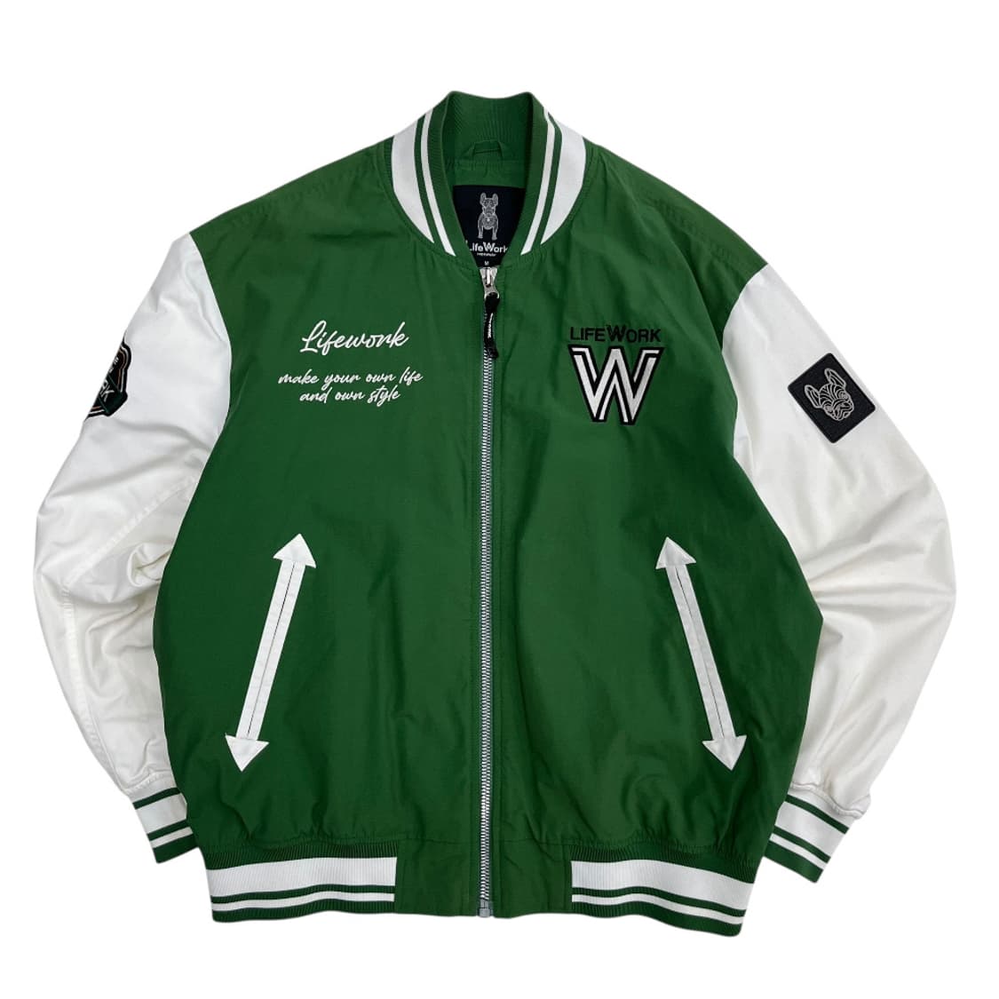 라이프워크 힙 도그 그린 바시티 자켓 M ( 발매가 199000원 ) 상품이미지3