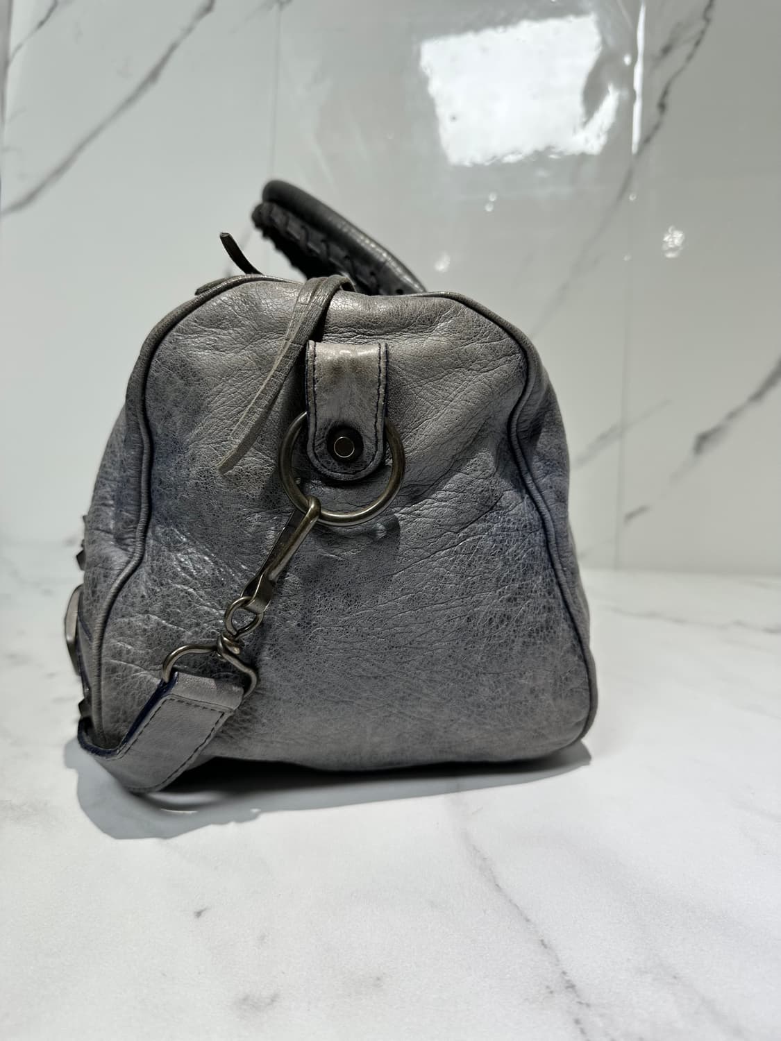 [A 정품] 발렌시아가 시티 모터백 트위기 블루그레이 상품이미지7