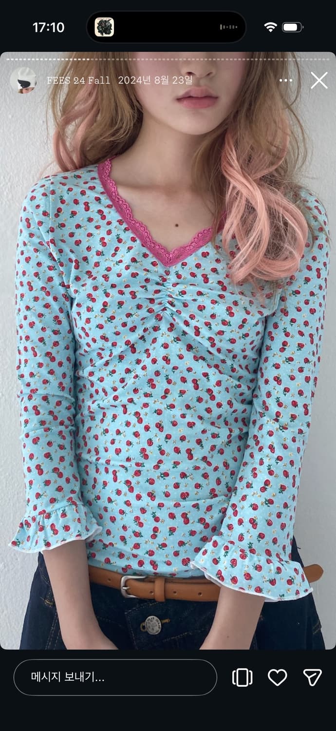 샵페어리 faerie litte strawberry lace top 상품이미지1