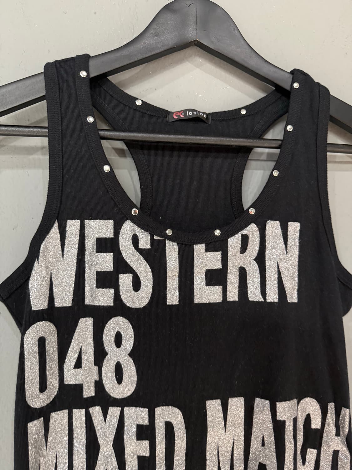 lettering sleeveless + net top set  상품이미지8