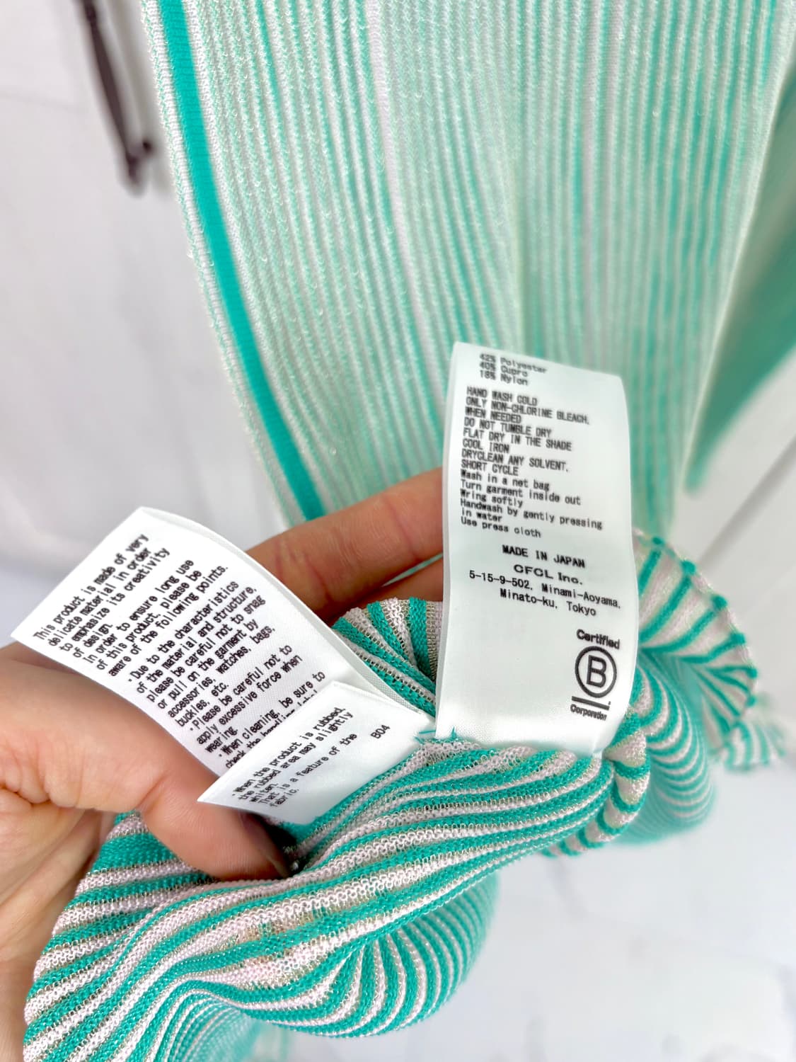 CFCL 민트색 플리츠 원피스 상품이미지4