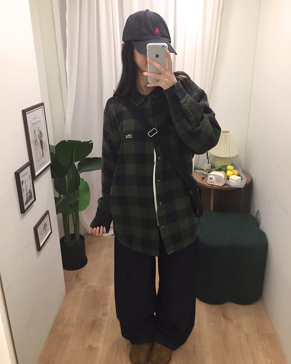 공용 라코스테 체크셔츠 자켓 95 상품이미지1