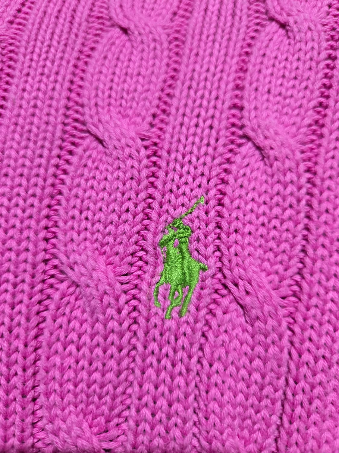 폴로 랄프로렌 코튼 핑크 케이블 니트 상품이미지3