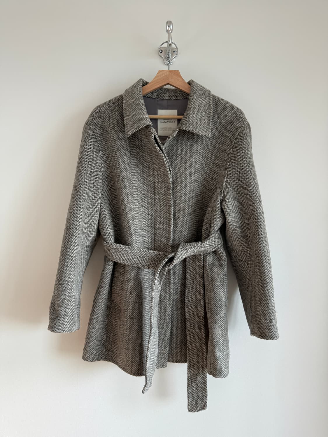 슬로우무드(SLOWMOOD) 울&알파카 헤링본 코트 상품이미지1
