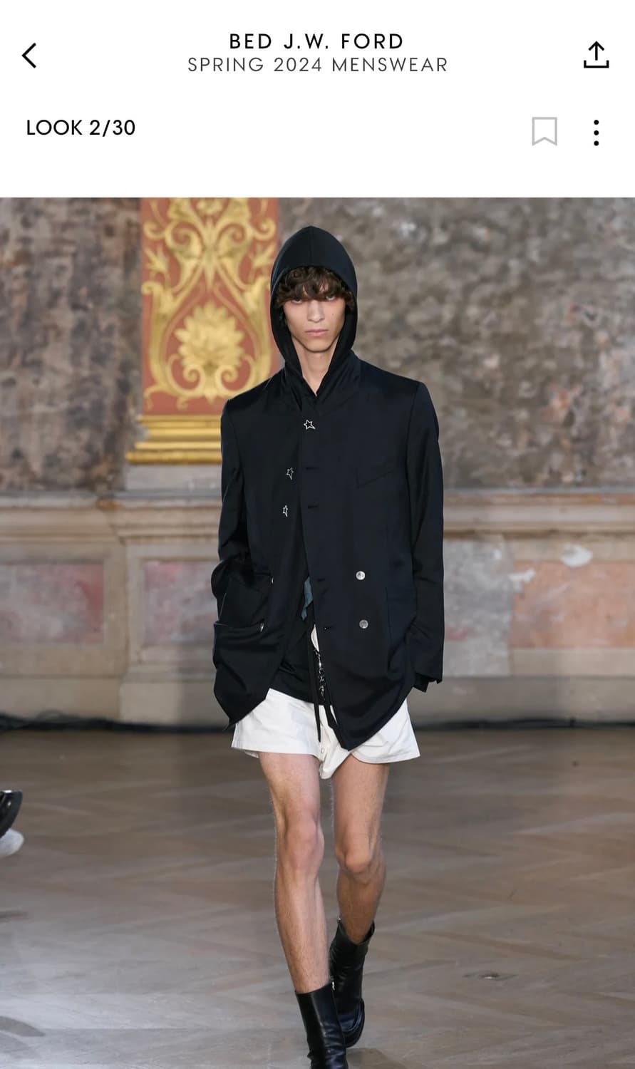 BED j.w. FORD 24ss 실크 자켓 0사이즈 상품이미지1