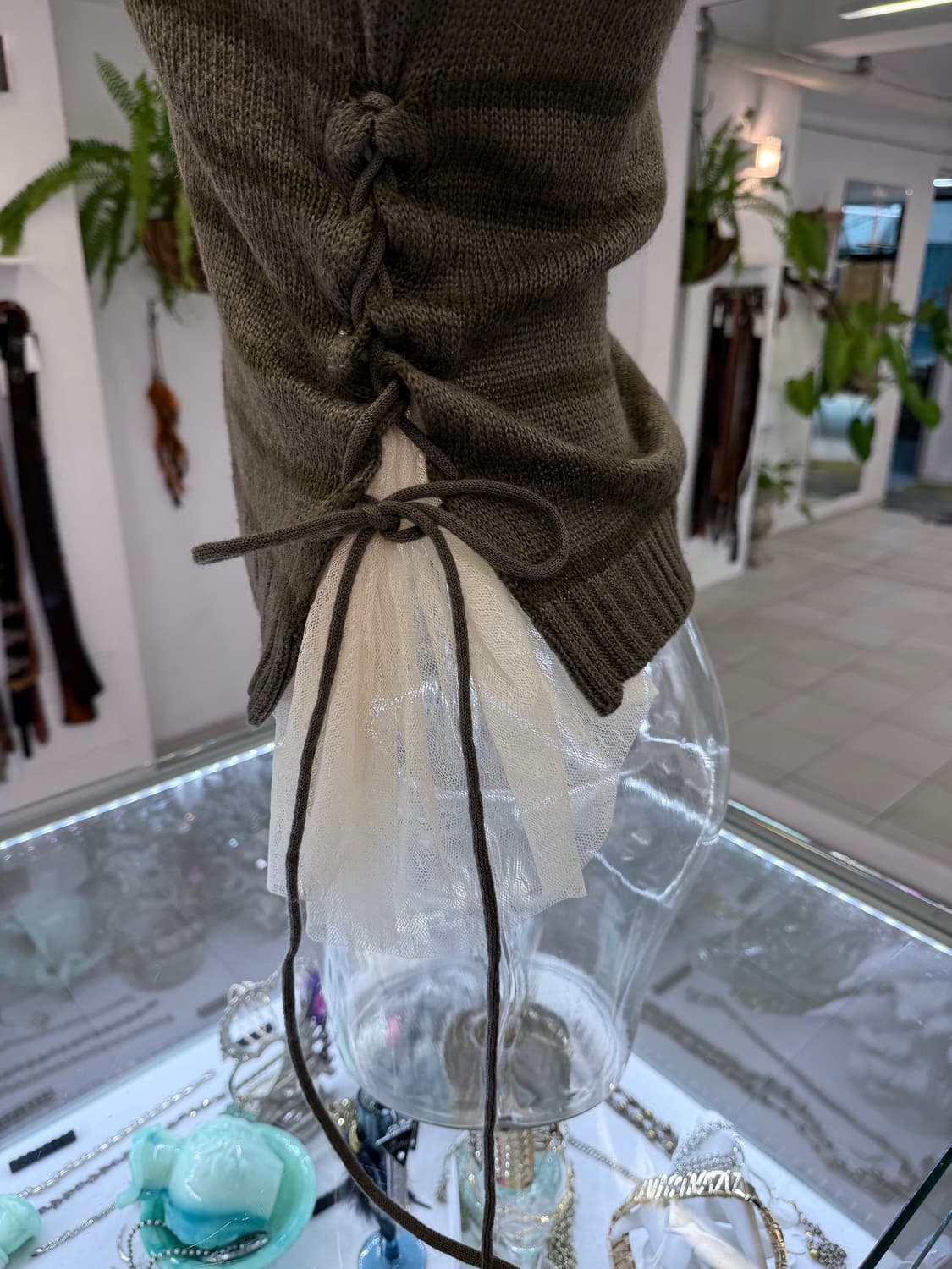 layered lace stripe knit 상품이미지3