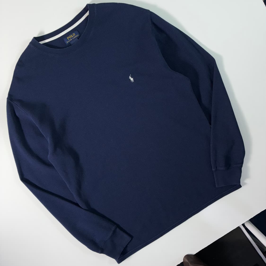 Polo  폴로 랄프로렌 자수 코튼 네이비 와플 니트 상품이미지2