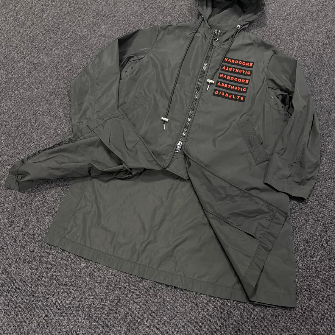 디젤 제이 엘링스 벨크로 롱 윈드 야상 바람막이 자켓 상품이미지5