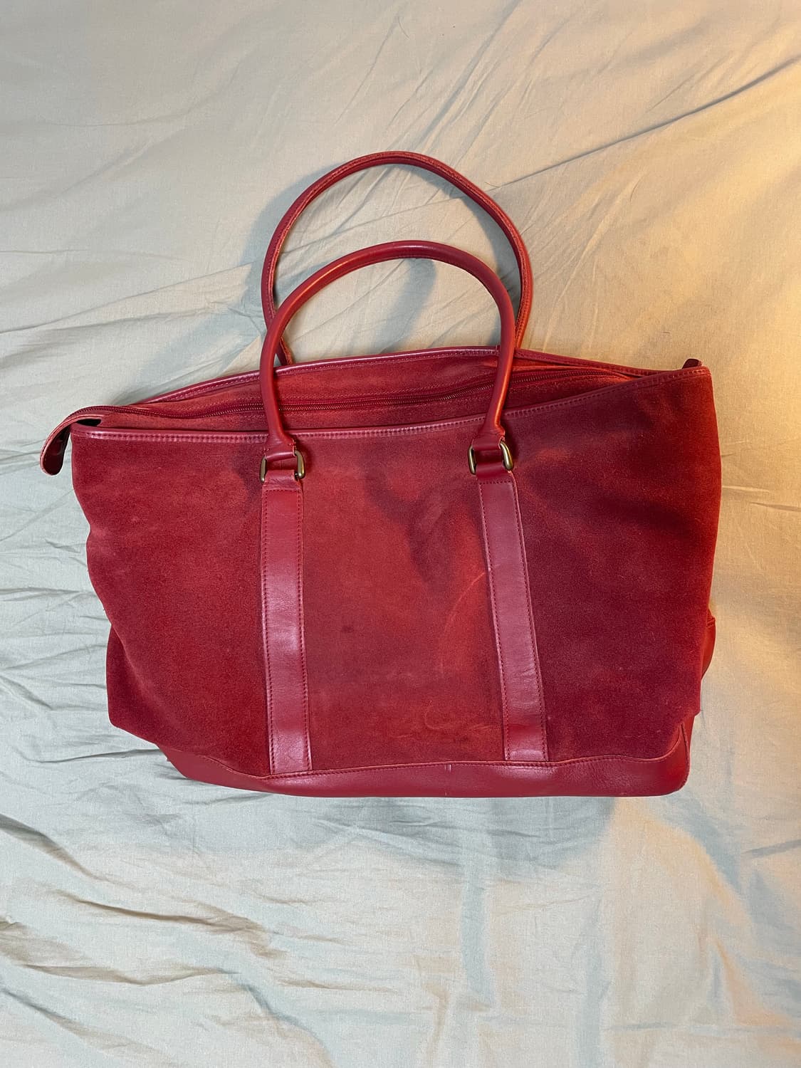 Vintage L.L. Bean Suede Leather Tote Bag 상품이미지1