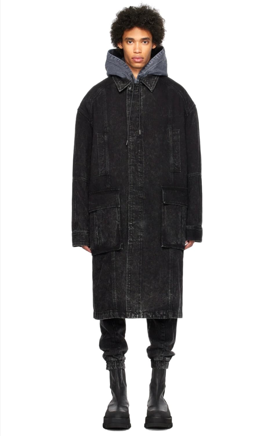 Juun.J Black Faded Denim Coat 50 상품이미지2