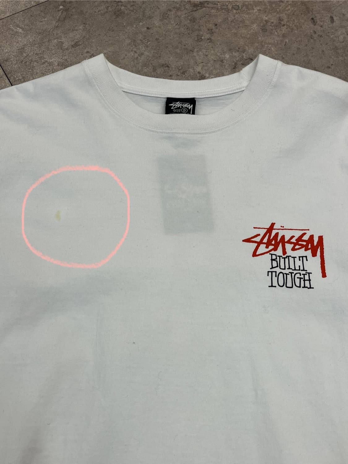 스투시 빌트 터프 반팔티 화이트 S #csz2727 상품이미지5
